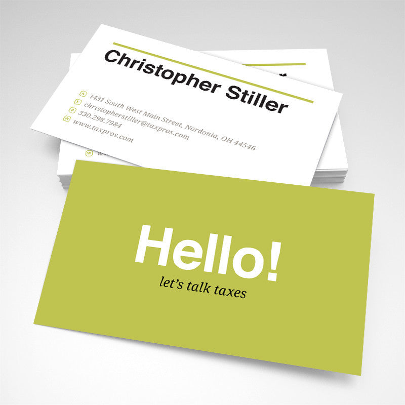 Tax Consultant Business Card